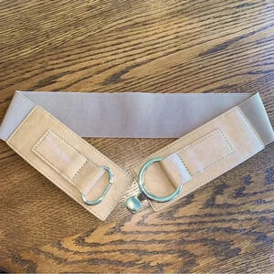 CAMEL Stretch Belt S/M Brass Color Buckle Nice